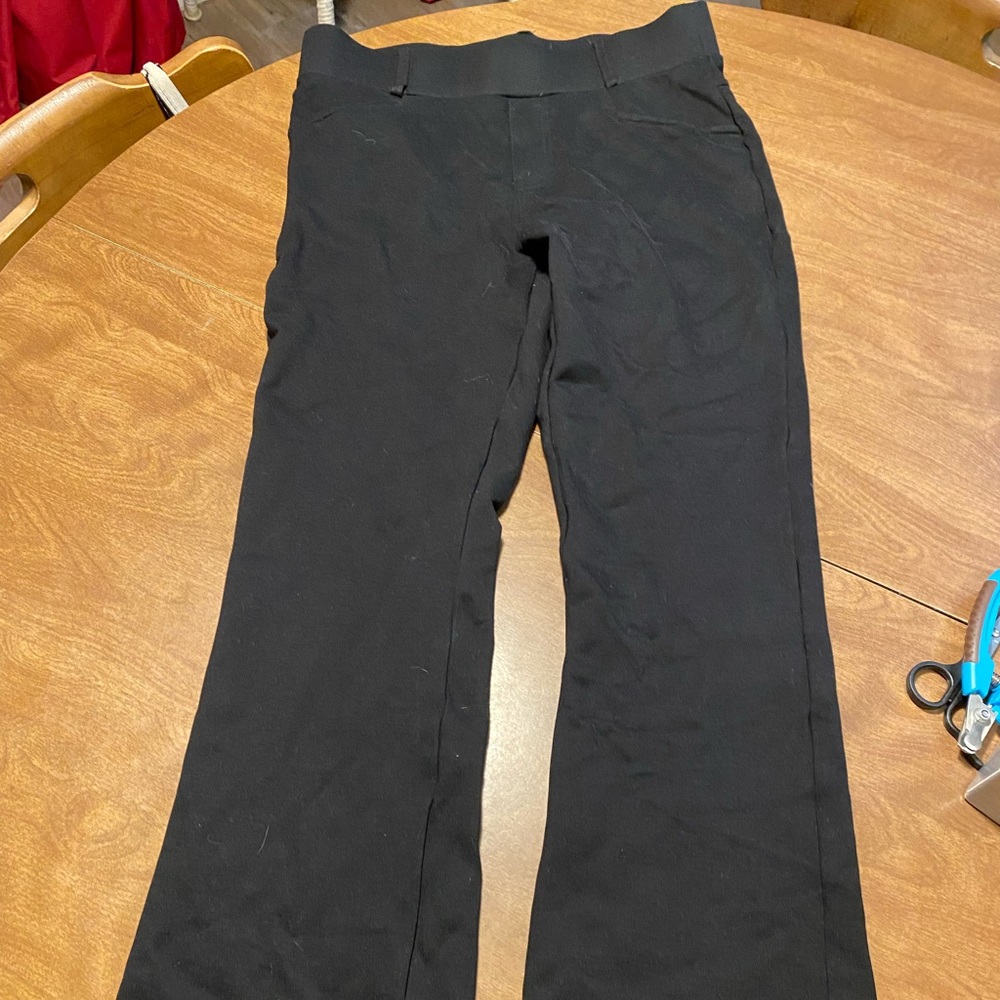 Pull on black dress pants
